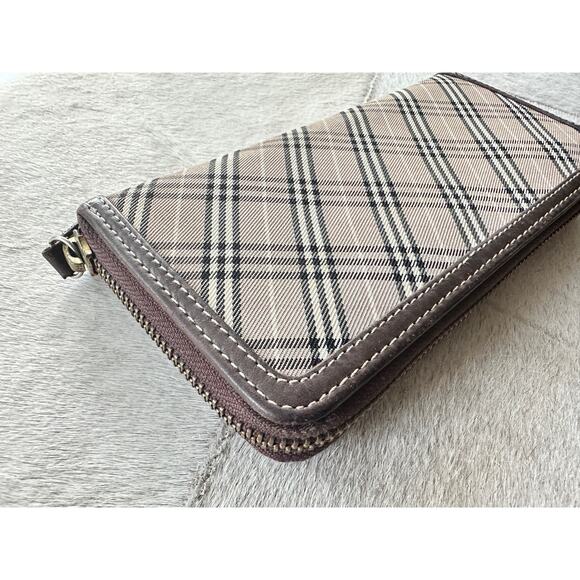 Burberry Blue Label Plaid Zip Around Long Wallet - Picture 5 of 13